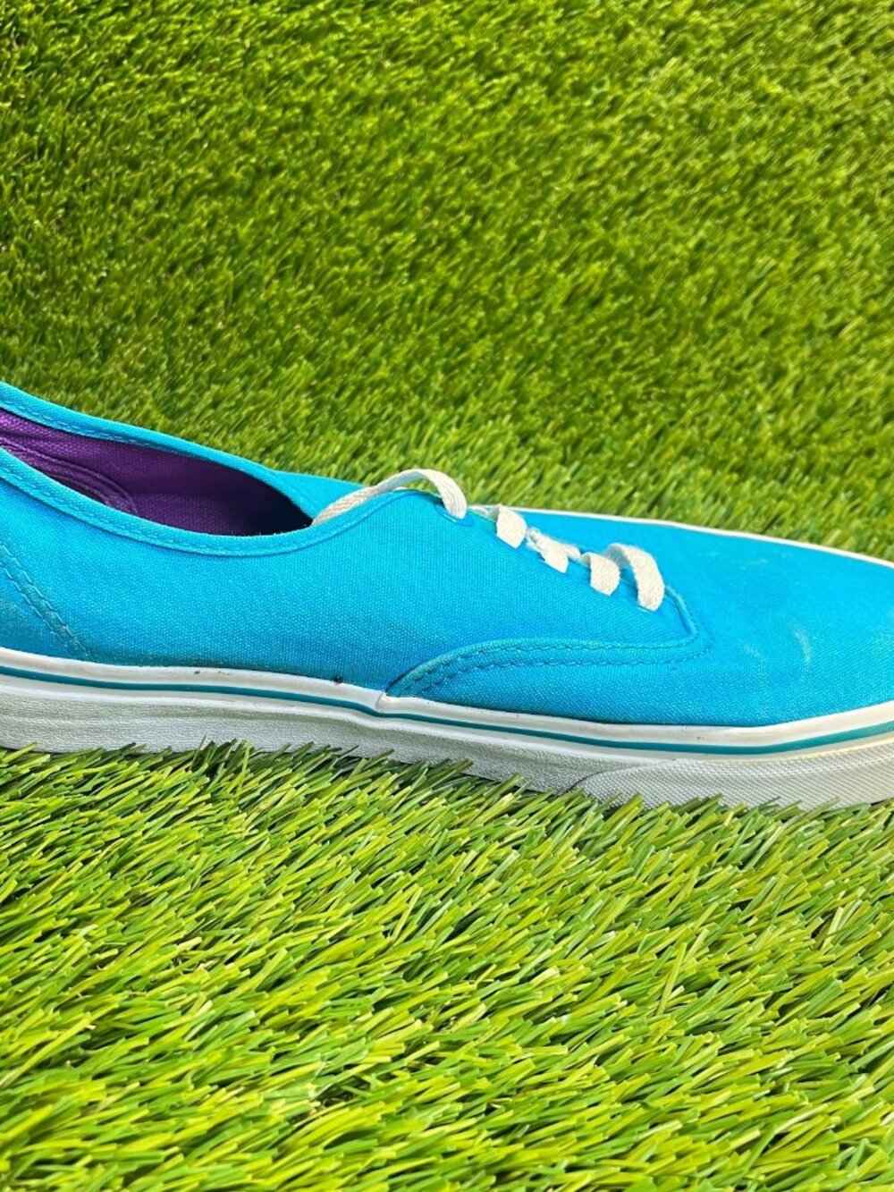 Vans Authentic Low Mens Size 8 Womens 9.5 Blue White Skateboard Shoes Sneakers - Picture 5 of 11